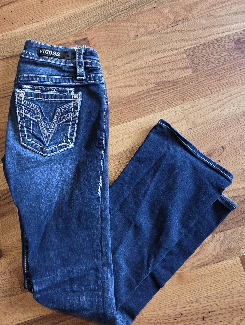 Vigoss Jeans Boot Cut Women's 26  Embroidered Back Pockets